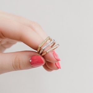 Dana Rebbeca -14K Rose Gold Sylie Diamond Bar Ring